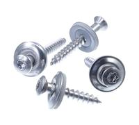 SECCARO Tornillos para spengler, 4,5 x 55 mm, acero inoxidable A2, junta EPDM de 15 mm, TX/hexágono empotrado, 75 piezas