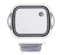 Secchio Pieghevole Portátil - Cestino Lavaggio Con Tagliere e Scarico Rapido, Materiale Durevole, Compatto Facile Conservazione | Applicazione per Cucina Bagno Pulizia Alimenti