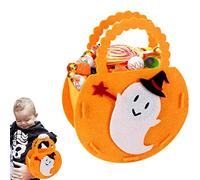 Secchio regalo di Halloween - Borse di tela non tessute di Halloween - Secchio di zucca in feltro riutilizzabile per , borsa regalo, snack, cioccolatini, pastelli, giocattoli, Ghost
