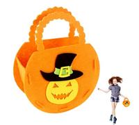Secchio regalo di Halloween - Borse di tela non tessute di Halloween - Secchio di zucca in feltro riutilizzabile per , borsa regalo, snack, cioccolatini, pastelli, giocattoli, Pumpkin Stereo