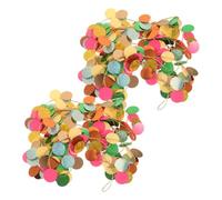 SECFOU 1 Juego Guirnalda de Círculos Redondos de Plástico Coloridos Resistente al Desgarro Fácil de Transportar Decoración Festiva para Bodas y Cumpleaños 2 Piezas