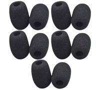 SECFOU 10 Fundas Esponja Mini para Micrófono Solapa, Cubierta Protectora Anti Viento para Micrófono Inalámbrico, Accesorio Reemplazo para Ktv y Conferencias