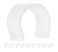 SECFOU 10 Soportes de Montaje para Barras de Cortina de Plástico Diseño, Agarre Seguro y Resistente para Barras de 26-28 Mm, Adecuado para Oficinas y Proyectos DIY