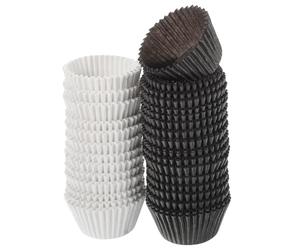 SECFOU 1000 Piezas de Moldes para Cupcakes Grandes, Papel Resistente para Hornear, 500 en Color Claro y 500 Café, Vasos de Papel para Muffins y Repostería, Aptos para Fiestas y Reuniones