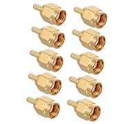 SECFOU 10Piezas Conector Macho Recto SMA de Crimpado Adaptador Compatible con RG RG Transmisión de Señal Material