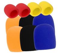 SECFOU 10piezas Cubierta De Micrófono Antiviento Para Ktv Fundas De Esponja Para Micrófono De Mano Compatible Estándar