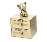 SECFOU 1pieza Caja De Almacenamiento De Dientes De Diseño De Oso Organizador De Recuerdos De Dientes De Leche Para Caja Creativa Decoración Encantadora Para Recuerdos Infancia