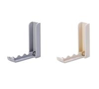 SECFOU 2 Ganchos Plegables Fáciles de Instalar de Plástico Abs Autoadhesivos Ideales para Colgar Ropa y Sombreros para Pared Beige en Baño o Vestíbulo