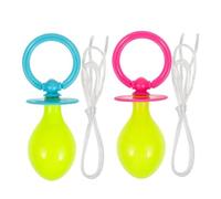 SECFOU 2 piezas Jumbo Fake Chupete Disfraz Accesorio Divertido Juguete para Fiesta para Disfraces y Temas Eventos Ligeros Grandes Chupete Azul para Adultos