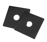 SECFOU 2 Placas de Escudo Cuadradas de Abs con Brida Dividida para Tuberías de Agua, Protección de Enchufes y Organización en Hogares y Centros Comerciales, Color Negro