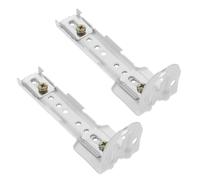 SECFOU 2 Soportes de Techo para Riel Doble de Cortina 11, 5cm Blanco
