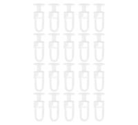 SECFOU 200 Unidades Ganchos para Colgar Cortinas Material PVC con Cabeza de 8.3mm Diseño Desmontable con Cierre Bloqueable para Rieles de Cortina y Divisores de Ambiente