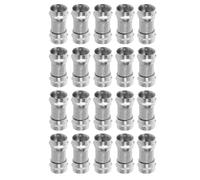 SECFOU 20piezas Adaptador Coaxial Macho Doble Tipo Acoplador para Extensión Cable Antena Tv Instalación Sencilla Hogar y Oficina Diseño Compacto y Transmisión sin Pérdidas
