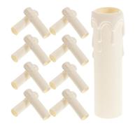 SECFOU 20piezas Cubiertas para Velas Patrón de Desgarro Portavelas de Plástico para Arañas Fundas Ligeras para Lámparas de Techo Decoración para Ventana y Dormitorio