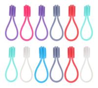 SECFOU 24 Piezas Organizador de Cables Envoltura del Cable de Silicona Portátil Protección Integral para Gestión y Almacenamiento Color Aleatorio