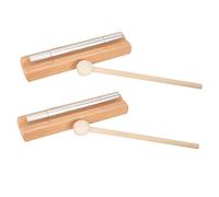 SECFOU 2juego Campanas De y Mindfulness Instrumento Percusión Para Clases De Yoga y Educación Campana De Mano Para Atraer Atención Reuniones y Actividades Educativas