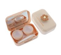 SECFOU 2juegos Estuche De Lentes De Contacto Portable y Bonito y Diseño Práctico y Duradero para Viajes y Uso Diario