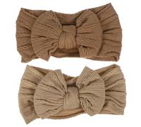 SECFOU 2piezas Diademas Para Bebés Niñas Lazo Ajustables Accesorios Para Cabello De Niñas Profundo Para Recién Nacidos y Pequeñas