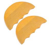 SECFOU 2piezas Gua Sha Scraping Boards De Madera Para Masaje Corporal Herramientas De Cuidado Piel Madera Clara