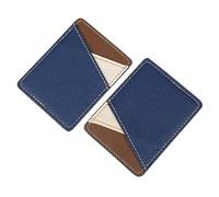 SECFOU 2piezas Soporte De Teléfono Piel PU Funda Adhesiva para Móvil Compartimentos para Tarjetas y Dinero Marino