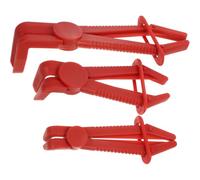 SECFOU 3 Alicates de Sujeción para Mangueras de Freno y Refrigerante, de Plástico Rojo, Durabilidad Mejorada, Ideales para Reparación Automotriz, Pack de 3 Piezas