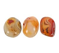SECFOU 3 Piezas de Piedra Natural de Ágata Sardonyx para Reiki y Alivio de Ansiedad, Piedras Curativas Irregulares Energía Positiva para Joyería y Meditación Color Color Aleatorio