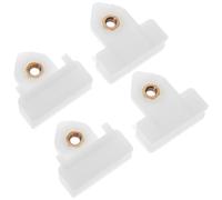 SECFOU 4 Clips de Retención Soporte de Regulador de Ventana de Plástico Blanco para Canal de de Coche Duraderos y Ajustables para Varios de Vehículos