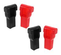 SECFOU 4 Piezas Tapones Aislantes para Terminales de Batería Tapas de Terminales de Batería de Silicona Roja y Negra y Camiones Uso Exterior E Industrial 2 Uds
