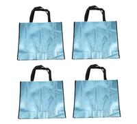 SECFOU 4piezas Bolsas De Compras Reutilizables con Asa Pack De Organizador De Alimentos y Compras para Uso Diario y Picnics Diseño Duradero y Práctico