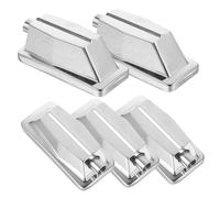 SECFOU 5 Ganchos de Repuesto para Caja de Batería Orejetas de Metal Plateadas Accesorios para Percusión Conector de Garra de Batería Compatibles Tambores de Jazz Kit de 5 Piezas