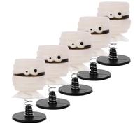 SECFOU 5 Juguetes de Resortes para Halloween Blanco, Juguetes Saltarines de Dibujos Animados para Fiesta, Obsequio Divertido para Fiesta de Halloween