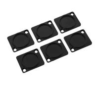 SECFOU 6 Placas Ciegas de Zinc Protector Antipolvo para Montaje en Rack de Audio Negro y Mejora de Organización para Conectores de Chasis