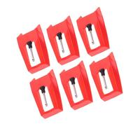 SECFOU 6piezas Aguja Tocadiscos Vinilo Repuesto Aguja Fonógrafo Accesorio Tocadiscos