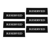 SECFOU 6piezas Carteles de Mesa Reservada Acrílico Negro Señal Invertida Forma de Triángulo para Bodas Restaurantes y Eventos Resistentes y Fáciles de Leer para Reservación y