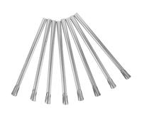 SECFOU 8 Pajitas Reutilizables de Acero Inoxidable para Batidos y Té Caliente, Anchas y Duraderas, Ideales para Casa y Bar