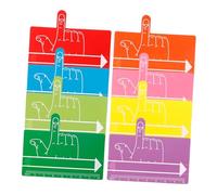 SECFOU 8piezas Espaciadores De Escritura Para Niño Niña De Abs Guías De Lectura Para Personas Dislexia y Apoyo Escolar