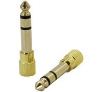 SECFOU Adaptador de Auriculares Estéreo 3,5 Mm a 6,5 Mm Macho a Hembra, Conector de Audio para Micrófono y Amplificadores, 2 Piezas para Uso Profesional en Equipos de Sonido