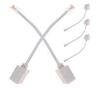 SECFOU Adaptador Telefónico Analógico Rj45 a Rj11 8p4c a 6p4c, Extensor de Cable de Red Ethernet, 5 Piezas, Conector Compacto para Llamadas Nítidas y Conexión Estable en Oficina