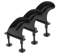 SECFOU Aletas para Tabla de Surf y Kayak de TPU Negras, Quillas Desmontables Tornillo, Accesorio Resistente para Deportes Acuáticos y Paddle Surf, Diseño Estable y Dirección Precisa