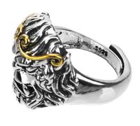 SECFOU Anillo de Hombre Metálico Retro Diseño de Mono Anillo Creativo Punk para Dedo Masculino Joyería para Fiestas Cosplay y Uso Diario