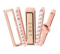 SECFOU Anillo Decorativo Metálico para Correa de Reloj Inteligente Compatible 7, Mini Dije para Correas de Silicona y Cuero, Accesorios para Relojes Smart, Pack de 9 Unidades