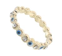 SECFOU Anillo Mujer Suerte Evil Eye Ajustable con Diseño Demonio Único Joyería de Fantasía para Halloween Banda Cómoda Hipoalergénica para Fiesta y Uso Diario