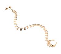 SECFOU Anillo Nariz Falso con Cadena Dorada Pendiente Aro Mujer sin Perforación Accesorios de Moda para Fiestas y Bodas