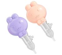 SECFOU Aspirador para Bebés de Silicona 2 Piezas, Limpiador de Moco, Manual, Portátil, Seguro para Recién Nacidos, Adecuado para Higiene y Cuidado Infantil