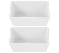 SECFOU Azucarero Cuadrado de Cerámica 2 Piezas Contenedores para Almacenar Alimentos Tarros para Café y Sobres de Azúcar Apto para Hogar Restaurante y Cafetería Fácil de Limpiar