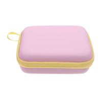 SECFOU Bolsa de Púas para Guitarra Eléctrica de Gran Capacidad, Tamaño Pequeño, Color Rosa Sakura, Material PU Resistente, Organizador Portátil Compartimentos Interiores para Accesorios