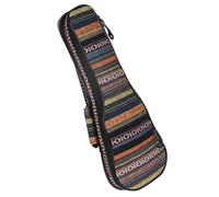 SECFOU Bolsa para Ukelele Acústico de 21 Pulgadas, Acolchada y Resistente al Agua, Mochila Portátil Correa Ajustable, Almacenamiento Seguro para Músicos en Viajes, Colorido Estilo Étnico