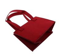 SECFOU Bolsa Portátil de Fieltro Rojo y Capacidad para 6 Botellas Diseño Multiceldas Plegable para Vino Adecuado para Viajes y Regalos Originales