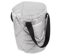 SECFOU Bolsa Térmica Almuerzo Redonda Aislante de 16 Cm Diámetro X 24 Cm Alto, Portátil Aislamiento Térmico para Comidas Calientes y Frías, Bolsa de Comida para Trabajo, Oficina y Viajes