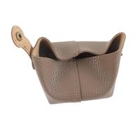 SECFOU Bolso Pequeño de Cuero PU para Viaje con Doble Broche Monedero Portátil para Monedas Almacenamiento para Lápiz Labial Llaves y Auriculares Organizador Compacto para Mujer